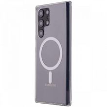 BSSM Samsung Galaxy S22 Ultra Magneticsafe Şeffaf Silikon Şeffaf Kılıf