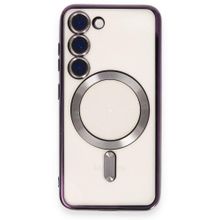 BSSM Samsung Galaxy S23 Kross Magneticsafe Kapak Mor Cep Telefonu Kılıfı