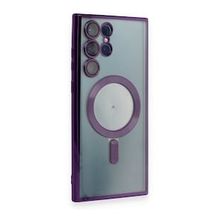 BSSM Samsung Galaxy S23 Ultra Kross Magneticsafe Kapak Mor Cep Telefonu Kılıfı