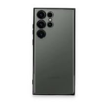 BSSM Samsung Galaxy S23 Ultra Razer Lensli Silikon Siyah Cep Telefonu Kılıfı