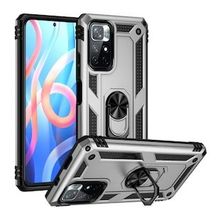 BSSM Sofya Yüzüklü Silikon Kapak - Gümüş Xiaomi Redmi Note 11T Kılıf