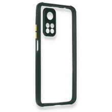 BSSM Xiaomi Mi 10T Pro Miami Şeffaf Silikon Koyu Yeşil Kılıf