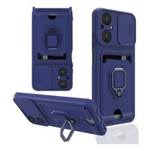 BSSM Xiaomi Poco M5 Zuma Kartvizitli Yüzüklü Silikon Lacivert Kılıf