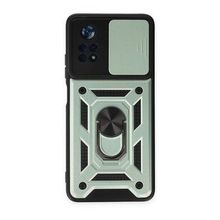 BSSM Xiaomi Poco X4 Pro 5G Pars Lens Yüzüklü Silikon Cep Telefonu KılıfıYeşil