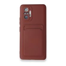 BSSM Xiaomi Redmi Note 10 Pro Kelvin Kartvizitli Silikon Bordo Kılıf