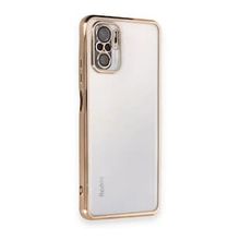 BSSM Xiaomi Redmi Note 10 Razer Lensli Silikon Gold Cep Telefonu Kılıfı
