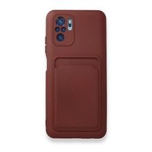 BSSM Xiaomi Redmi Note 10S Kelvin Kartvizitli Silikon Bordo Cep Telefonu Kılıfı