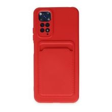 BSSM Xiaomi Redmi Note 11 Pro Kelvin Kartvizitli Silikon Kırmızı Cep Telefonu Kılıfı