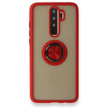BSSM Xiaomi Redmi Note 8 Pro Montreal Yüzüklü Silikon Kapak Kırmızı Kılıf