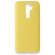 BSSM Xiaomi Redmi Note 8 Pro Nano İçi Kadife Silikon Sarı Kılıf
