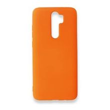 BSSM Xiaomi Redmi Note 8 Pro Nano İçi Kadife Silikon Turuncu Kılıf