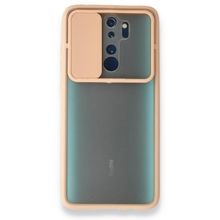 BSSM Xiaomi Redmi Note 8 Pro Palm Buzlu Kamera Sürgülü Silikon Pembe Kılıf