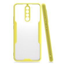 BSSM Xiaomi Redmi Note 8 Pro Platin Silikon Sarı Kılıf