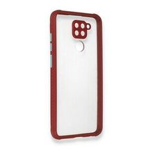BSSM Xiaomi Redmi Note 9 Miami Şeffaf Silikon Fuşya Kılıf