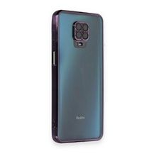 BSSM Xiaomi Redmi Note 9 Pro Razer Lensli Silikon Mor Cep Telefonu Kılıfı