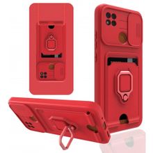 BSSM Zuma Kartvizitli Yüzüklü Silikon - Kırmızı Xiaomi Redmi 9C Kılıf