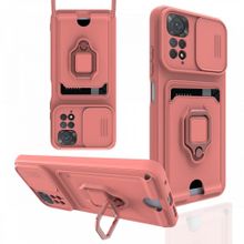 BSSM Zuma Kartvizitli Yüzüklü Silikon - Pembe Xiaomi Redmi Note 11 Kılıf