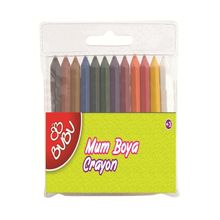 Bu-Bu BUBU00067 12 Renk Crayon Yarım Boy Mum Boya