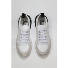 Bueno Shoes 01MQ5500 Beyaz Siyah Deri Erkek Spor Ayakkabı