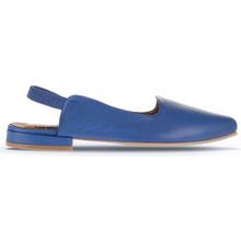 Bueno Shoes 01WA0303 Mavi Koyu Deri Kadın Düz Sandalet