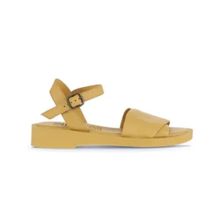 Bueno Shoes 01WA0701 Sarı Deri Düz Kadın Sandalet