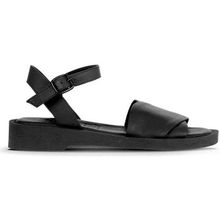 Bueno Shoes 01WA0701 Siyah Deri Kadın Düz Sandalet