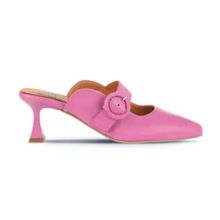 Bueno Shoes 01WA1301 Fuşya Deri Topuklu Kadın Terlik