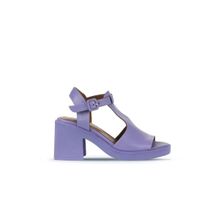 Bueno Shoes 01WA1702 Lila Deri Kadın Topuklu Sandalet