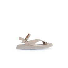 Bueno Shoes 01WA2602 Gri Deri Kadın Parmak Arası Sandalet