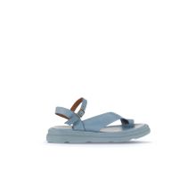 Bueno Shoes 01WA2602 Mavi Deri Kadın Parmak Arası Sandalet