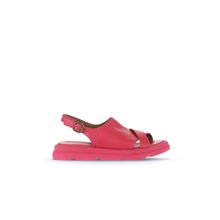 Bueno Shoes 01WA2605 Fuşya Deri Kadın Dolgu Topuklu Sandalet
