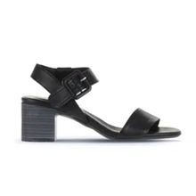 Bueno Shoes 01WA2805 Siyah Deri Kadın Topuklu Sandalet