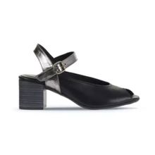 Bueno Shoes 01WA2811 Siyah Multi Deri Kadın Topuklu Sandalet
