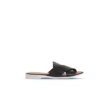 Bueno Shoes 01WA3005 Siyah Deri Kadın Düz Terlik