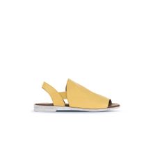 Bueno Shoes 01WA3008 Sarı Deri Kadın Düz Sandalet