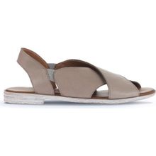 Bueno Shoes 01WA3009 Gümüş Deri Kadın Düz Sandalet