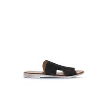 Bueno Shoes 01WA3012 Siyah Alf Süet Kadın Düz Terlik