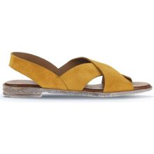 Bueno Shoes 01WA3015 Sarı Alf Süet Kadın Düz Sandalet