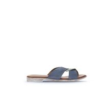 Bueno Shoes 01WA3016 Mavi Yeşil Alf Süet Kadın Düz Terlik