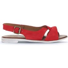Bueno Shoes 01WA3018 Kırmızı Alf Süet Kadın Düz Sandalet
