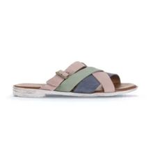 Bueno Shoes 01WA3019 Pudra Multi Alf Süet Kadın Düz Terlik