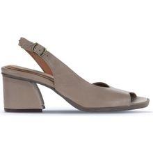 Bueno Shoes 01WA3501 Gri Deri Kadın Topuklu Sandalet