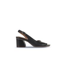 Bueno Shoes 01WA3501 Siyah Deri Kadın Topuklu Sandalet