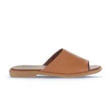 Bueno Shoes 01WA3602 Taba Koyu Deri Kadın Düz Terlik