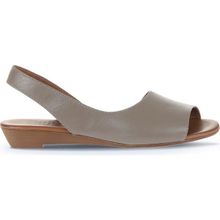 Bueno Shoes 01WA4400 Gümüş Deri Kadın Düz Sandalet