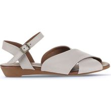 Bueno Shoes 01WA4403 Gri Deri Kadın Düz Sandalet