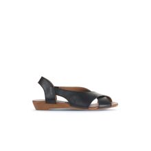 Bueno Shoes 01WA4405 Siyah Deri Kadın Düz Sandalet