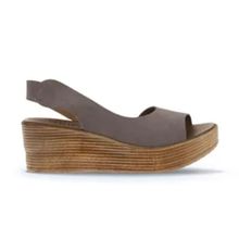 Bueno Shoes 01WA4702 Gri Koyu Alf Süet Kadın Dolgu Topuklu Sandalet