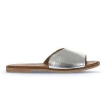 Bueno Shoes 01WA5701 Gümüş Deri Kadın Düz Terlik