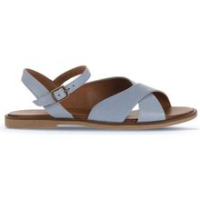 Bueno Shoes 01WA5703 Mavi Deri Kadın Düz Sandalet